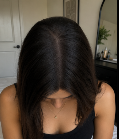After using the massage comb