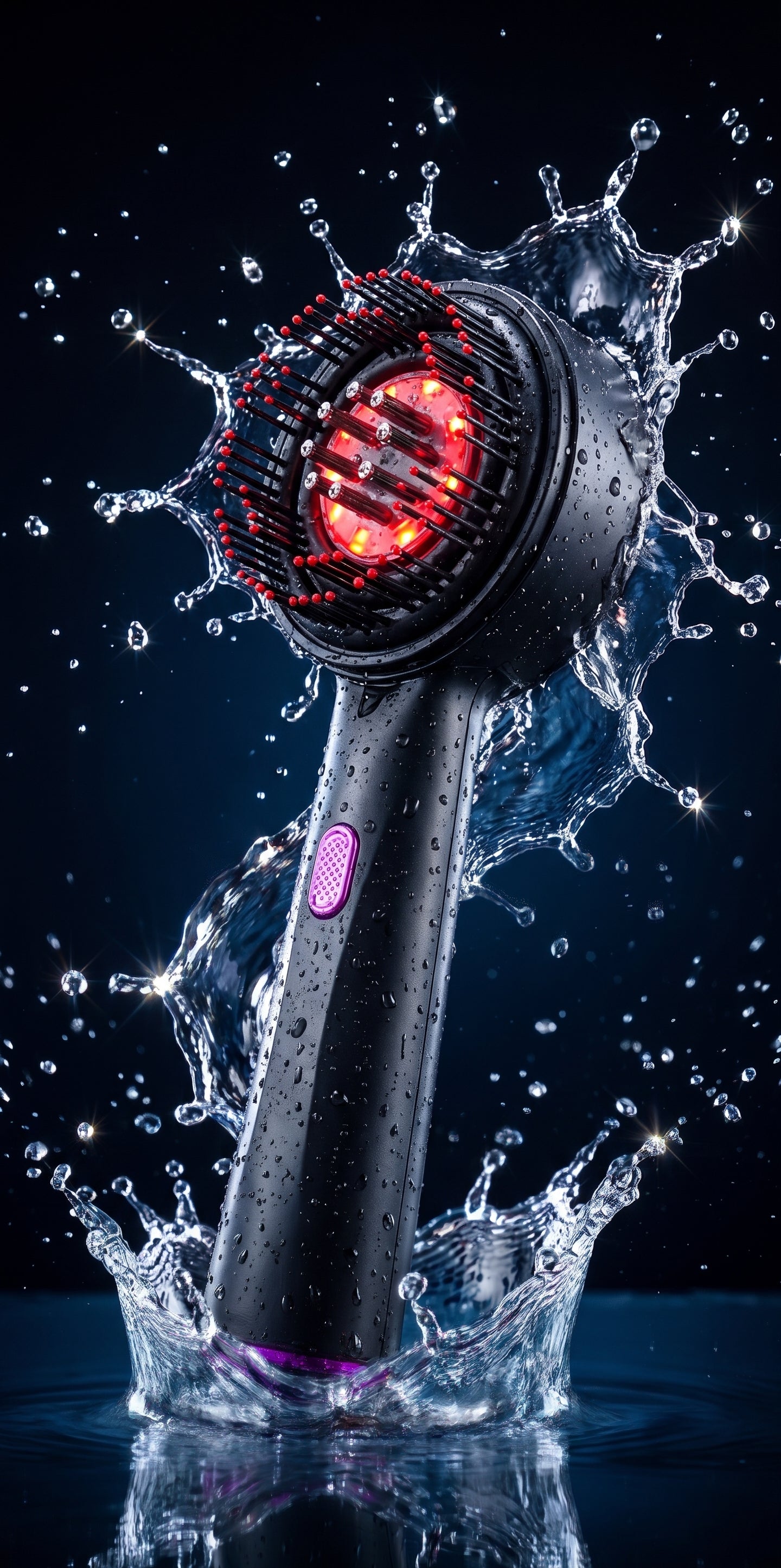 Electric Micro-Current Massage Comb 660Nm Red Light Hair Care Comb Kneading Relax Head Scalp Massager Blood Circulation